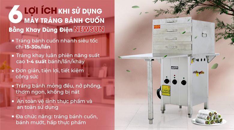 Địa chỉ mua máy tráng bánh cuốn công nghiệp tại Hà Nội Lợi ích của máy tráng bánh cuốn công nghiệp