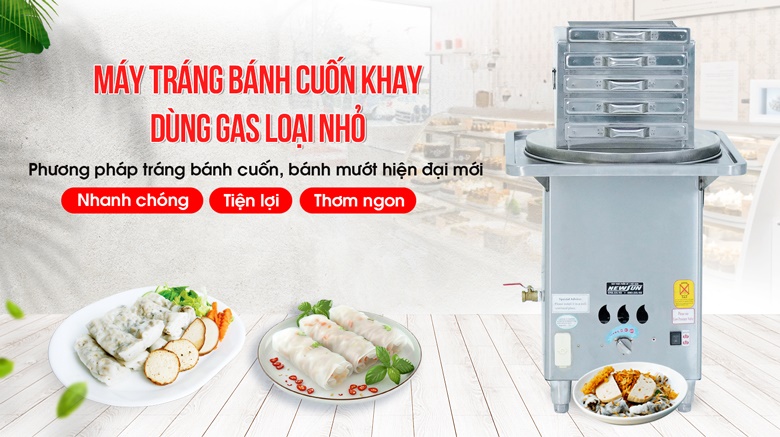 Máy tráng bánh cuốn khay gas mini – Giải pháp tráng bánh nhanh, ngon, tiện lợi Máy tráng bánh cuốn khay gas mini – Giải pháp tráng bánh nhanh, ngon, tiện lợi