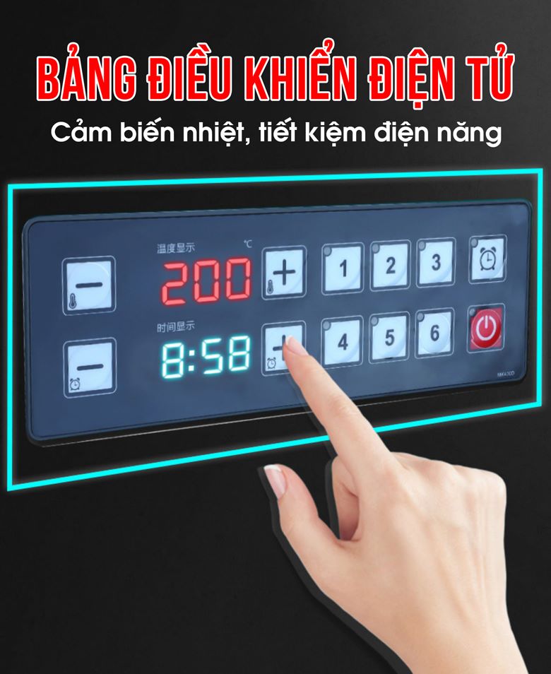 Bếp chiên điện tử 32 Lít TB-86-1 Bảng điều khiển điện tử thông minh
