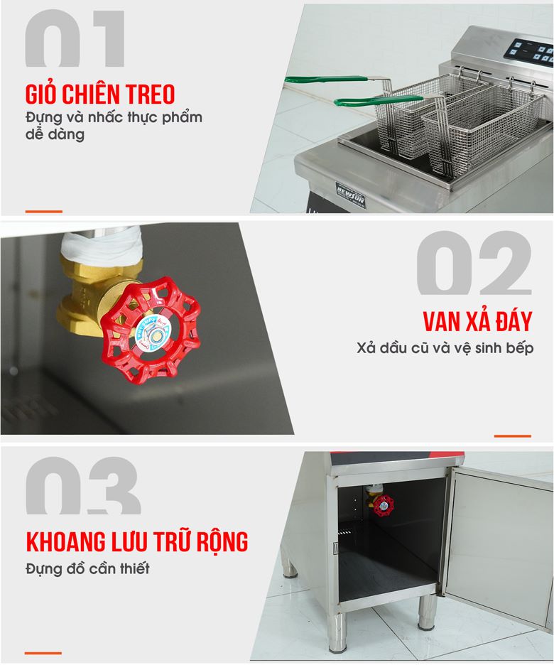 Bếp chiên điện tử 32 Lít TB-86-1 Các chi tiết tối ưu khác