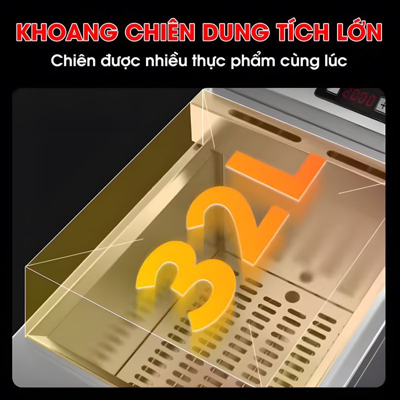 Bếp chiên điện tử 32 Lít TB-86-1 Khoang chiên dung tích lớn